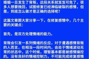 挽回婚姻，修复破裂的爱情（夫妻关系破裂如何解决？）